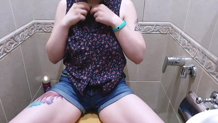 StepDaughter Masturbates in the Toilet during a Holiday