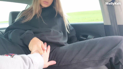 Unexpected sex in the car on the way to college
