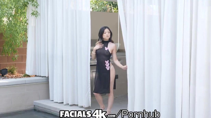 FACIALS4K Petite Asian Lulu Chu Painted With Multiple Oozing Facials